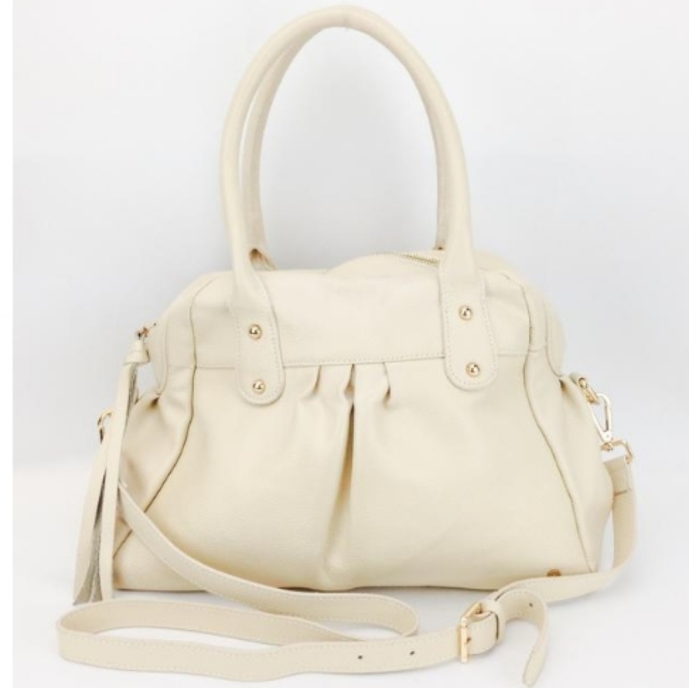 Crossbody handbag/ shoulderbag scarlet cream color